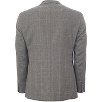 Hackett London Wool Windowpane Jacket in Light Grey