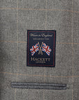 Hackett London Wool Windowpane Jacket in Light Grey