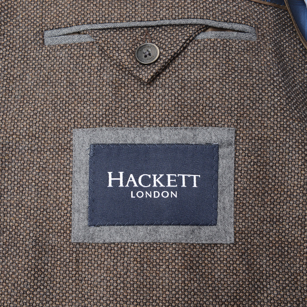 Hackett London Wool Birdseye Jacket in Brown