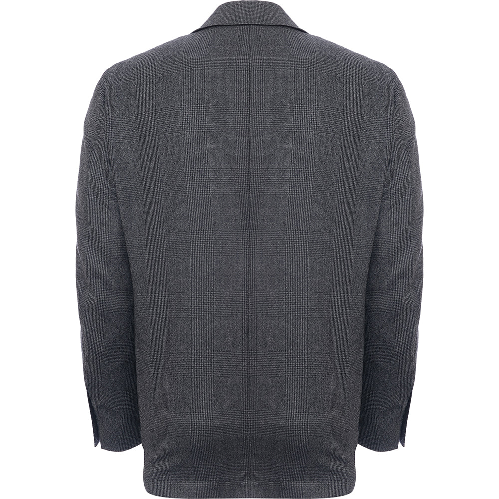 Hackett London Mens Multi Trim Flannel Check FP in Grey/Black
