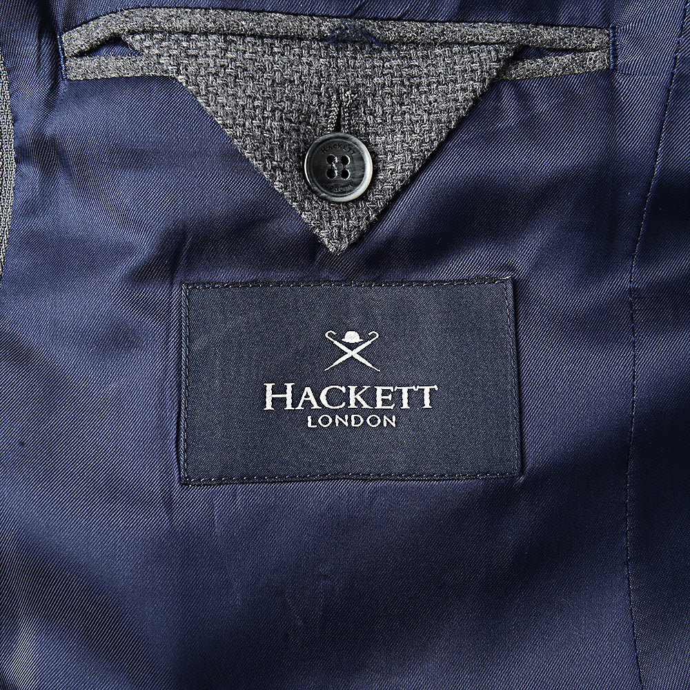 Hackett London Cotton Cashmere Hopsack Jacket in Grey