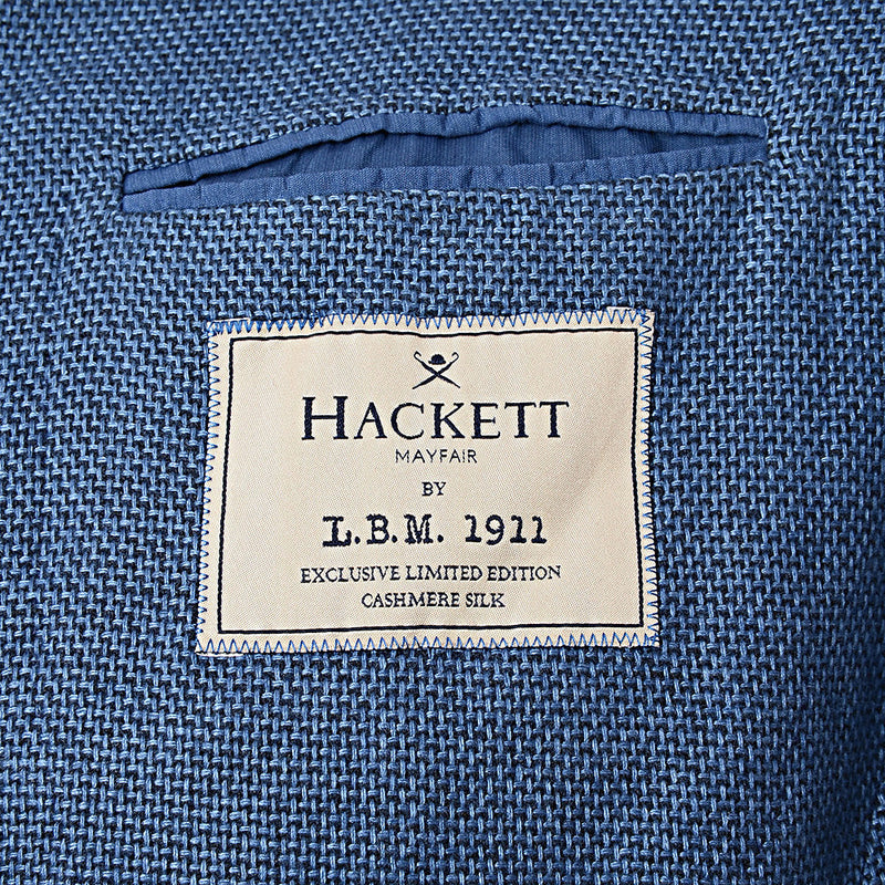 Hackett London Lub Cashmere Hopsack Jacket in Blue