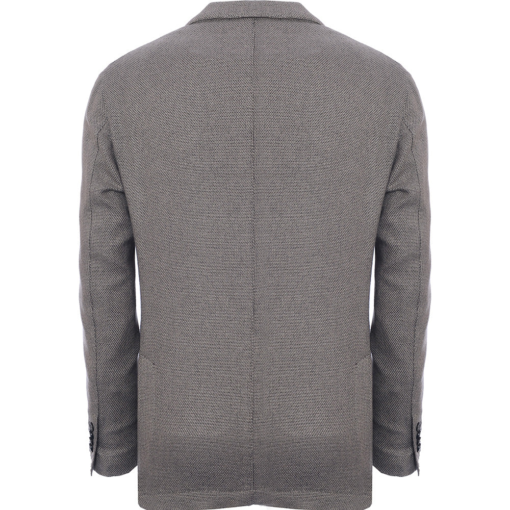 Hackett London Lub Cashmere Hopsack Jacket in Taupe