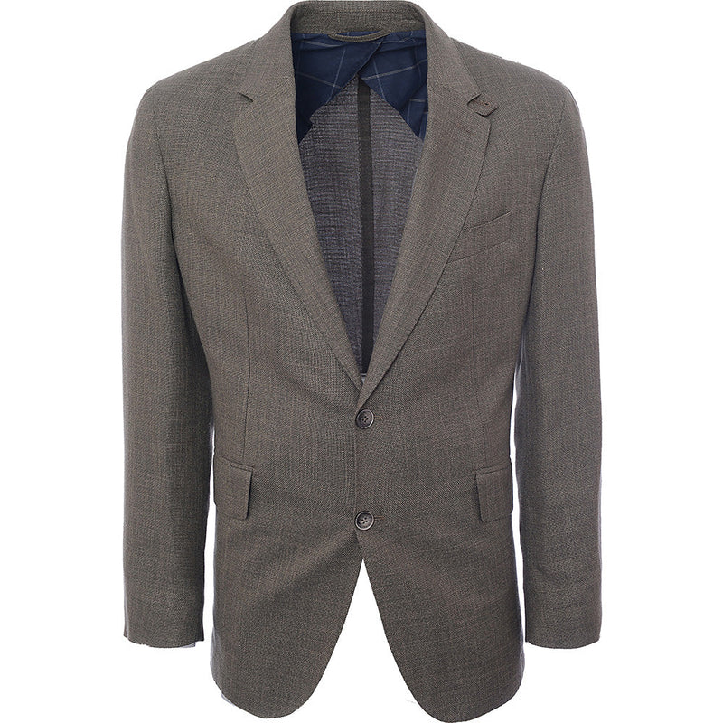 Hackett London Mens Hopsack Single Breasted Blazer in Taupe