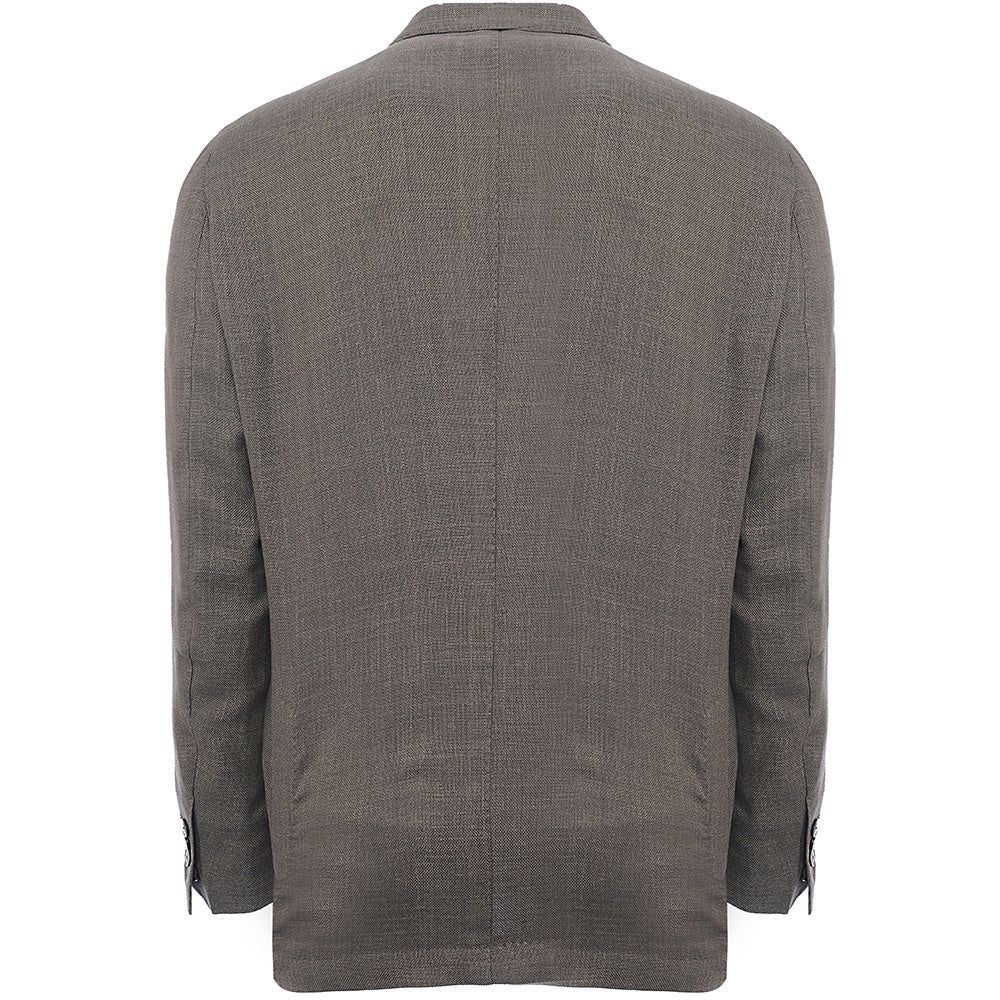 Hackett London Mens Hopsack Single Breasted Blazer in Taupe