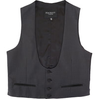 Hackett London Mens Micro Dot Waistcoat in Black