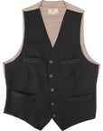 Hackett London Mens Plain Waistcoat OT in Black