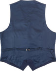 Hackett London Mens Contrast Windowpane Waistcoat in Navy