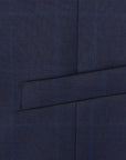 Hackett London Mens Contrast Windowpane Waistcoat in Navy