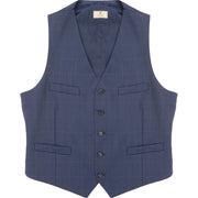 Men's Hackett, Mayfair Birdseye Windowpane Waistcoat in Navy