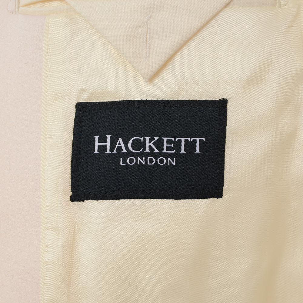 Hackett London Cream Peak Lapel Dinner Suit in Cream