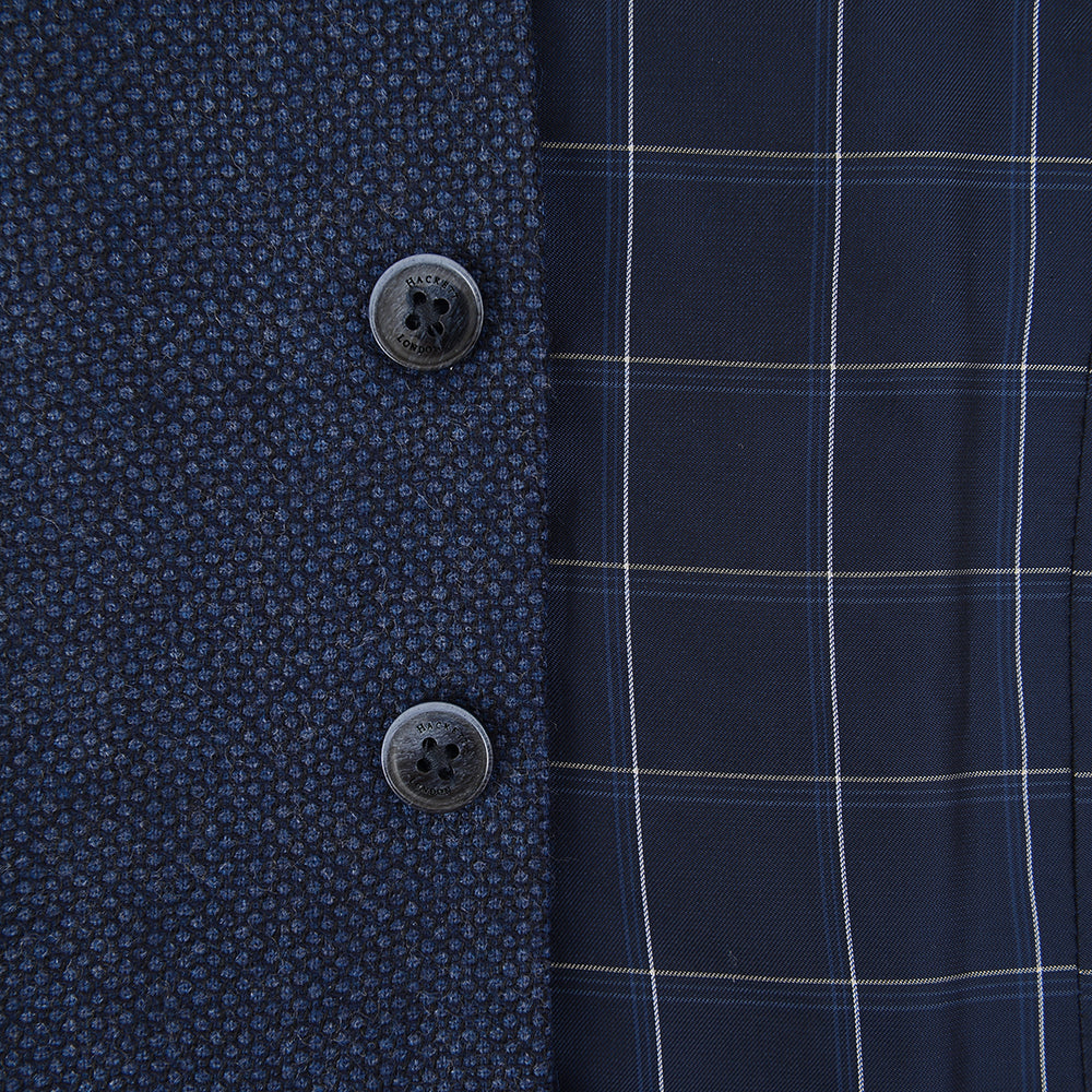 Hackett London Mens Wool Birdseye WC in Blue