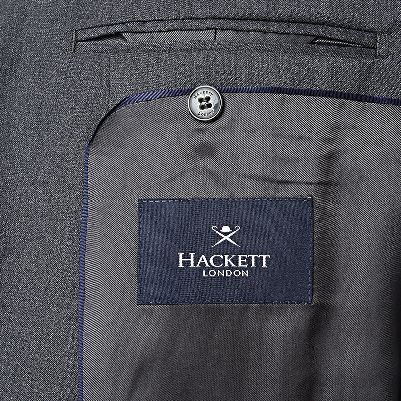 Hackett London Belgravia Plain Twill Jacket in Light Grey