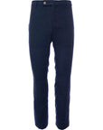 Hackett London Mens Plain Linen Trousers in Navy