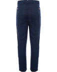 Hackett London Mens Plain Linen Trousers in Navy