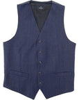 Hackett London Mens Flannel Pinhead Waistcoat in Blue