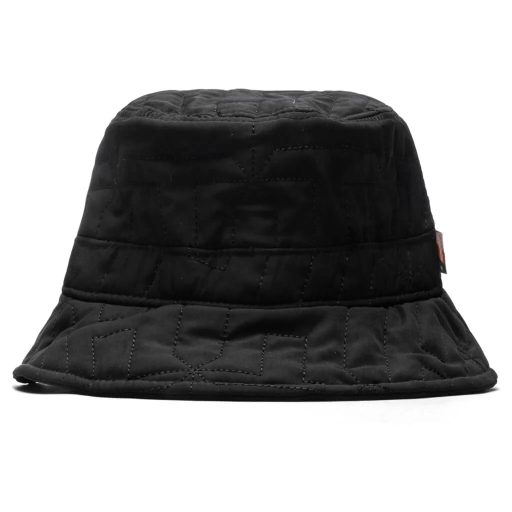 Mens Honor the Gift H Quilted Bucket Hat - Black