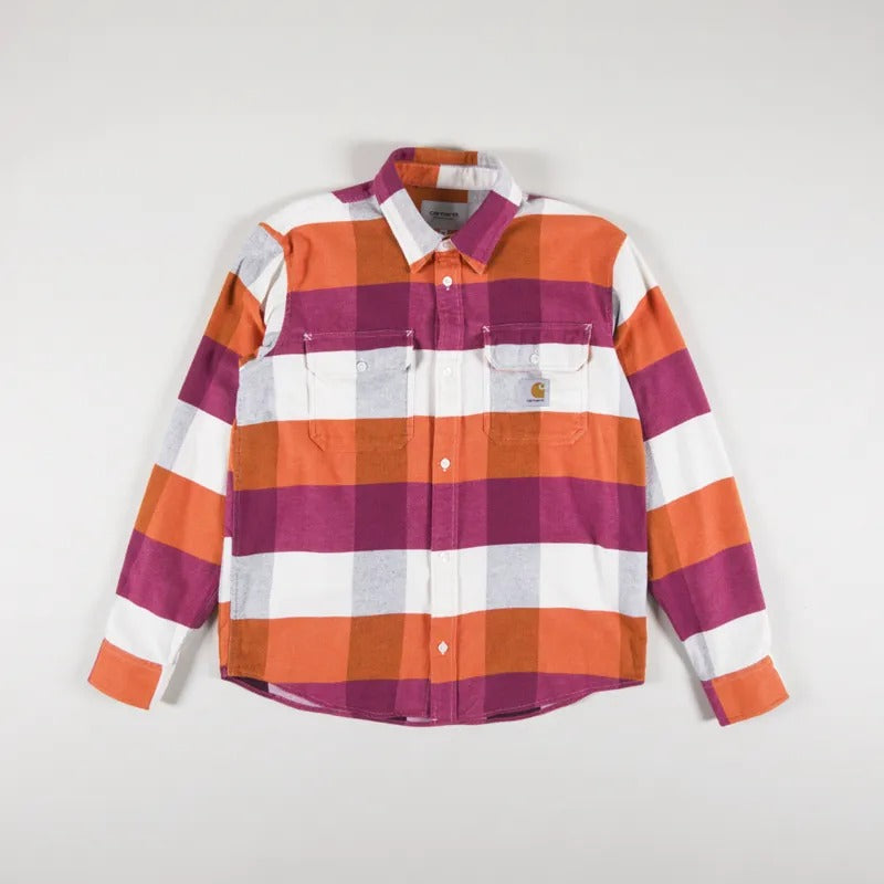 Mens Carhartt Lyman Shirt In Organic/Pink