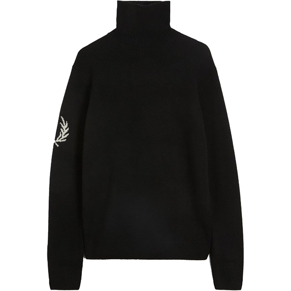 Mens Fred Perry Laurel Wreath Roll Neck Jumper