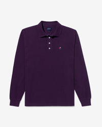 Noah Mens Long Sleeve Pique Polo Purple