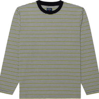 Noah Mens Ls Stripe Top White