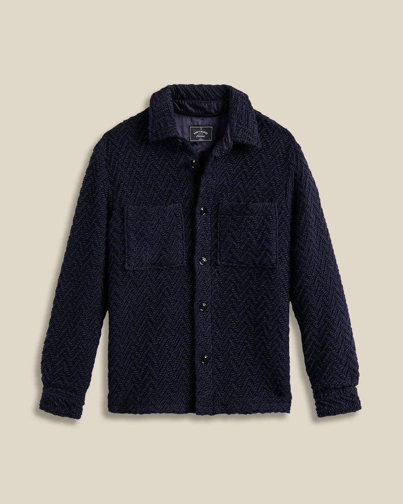 Portuguese Flannel Men's Navy Knit Overshirt