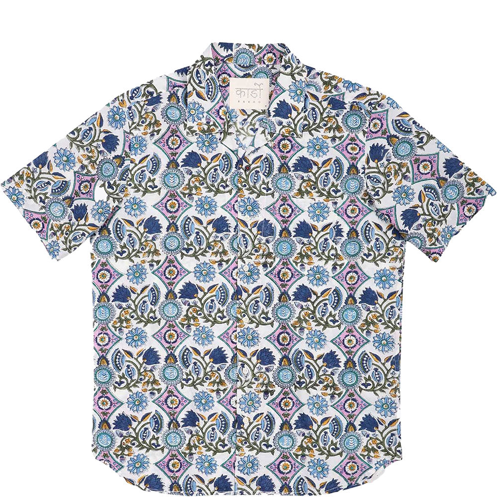 Kardo Mens Lamar Shirt Embroid Blu