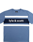 Lyle & Scott Boys Loose Fit Slogan Tee in Blue Horizon