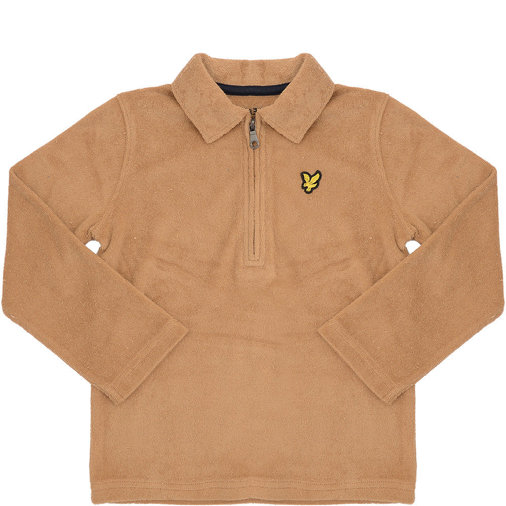 Lyle & Scott Boys Toweling LS Collar Tee & BB Jog Set in Tannin