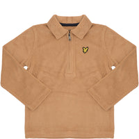 Lyle & Scott Boys Toweling LS Collar Tee & BB Jog Set in Tannin