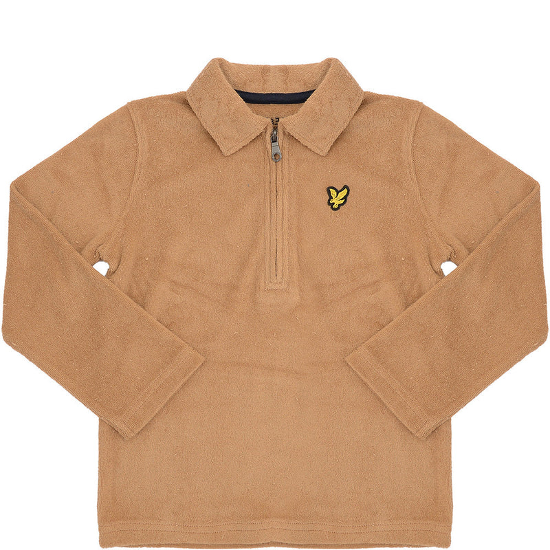 Lyle & Scott Boys Toweling LS Collar Tee & BB Jog Set in Tannin