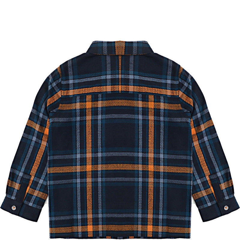 Lyle & Scott Boys Flannel Check Shirt in Navy Blazer