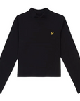 Lyle & Scott Girls Long Sleeve Turtle Neck in Black