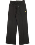 Lyle & Scott Girls Pin Tuck Straight Leg BB Jogger in Black