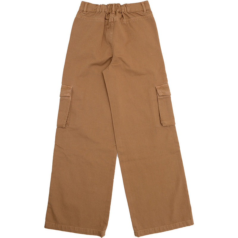 Lyle & Scott Girls Cargo Pocket Twill Trousers in Tannin