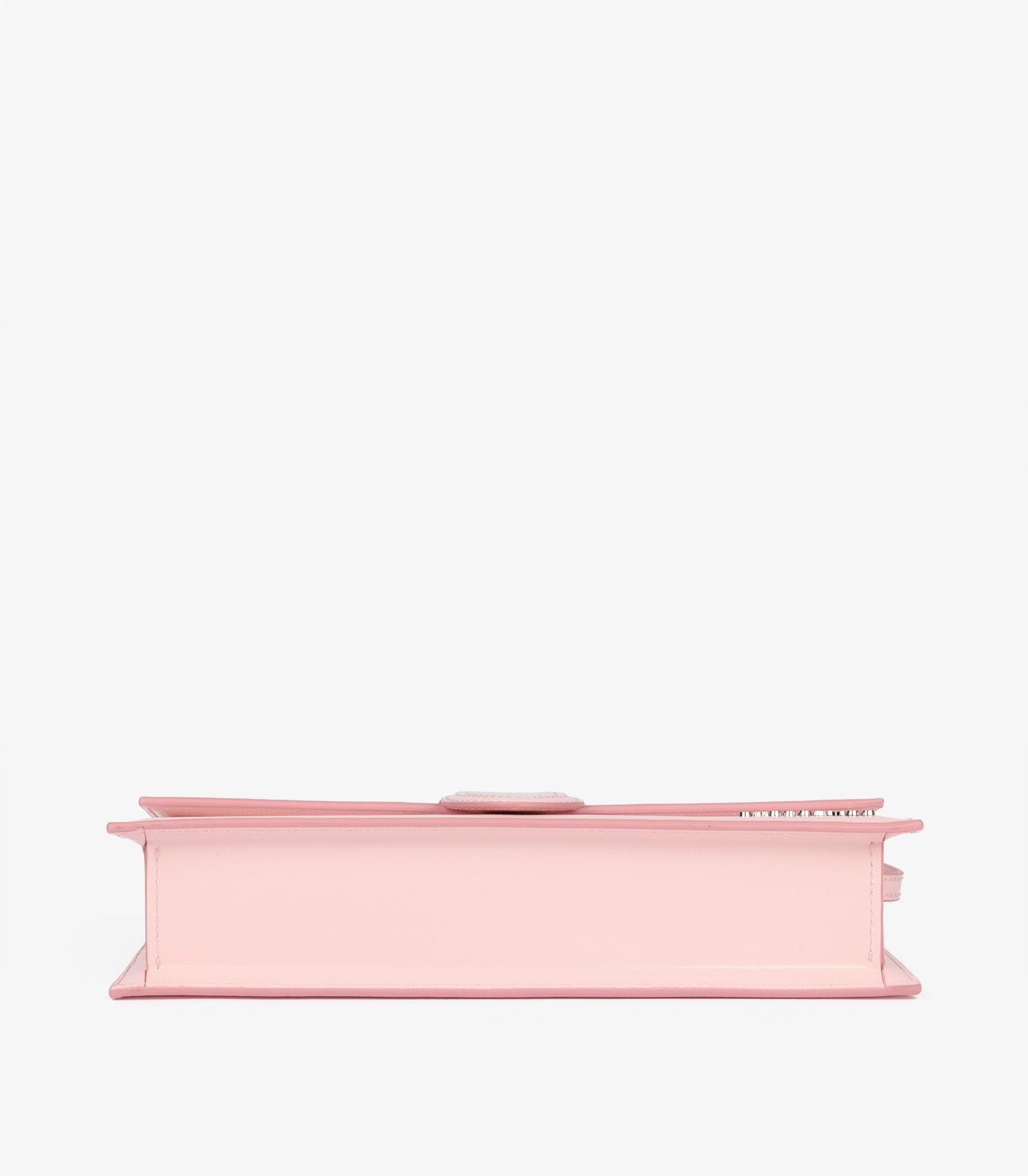 Le Grand Bambino Light Pink leather crossbody bag with silver hardware