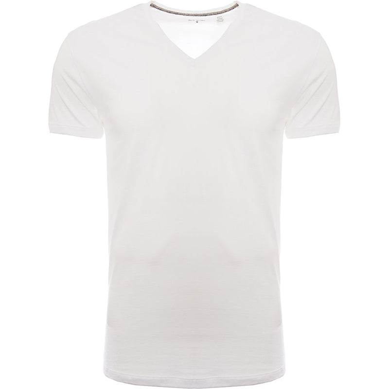 Paul Smith Mens V Neck T-Shirt in White