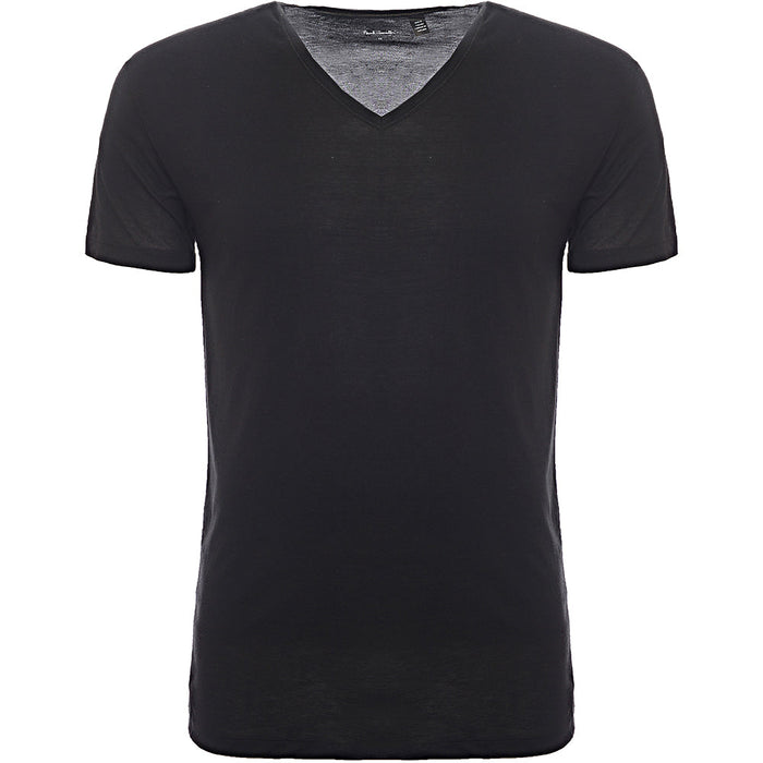 Paul Smith Mens V Neck T-Shirt in Black