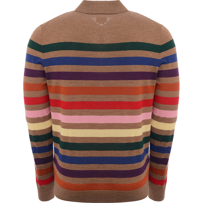 Paul Smith Mens Pullover Ls Polo Shirt in Multicoloured