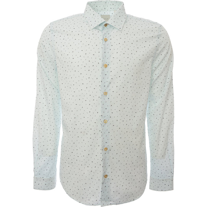 Paul Smith Mens S/C Super Slim Shirt in Blue