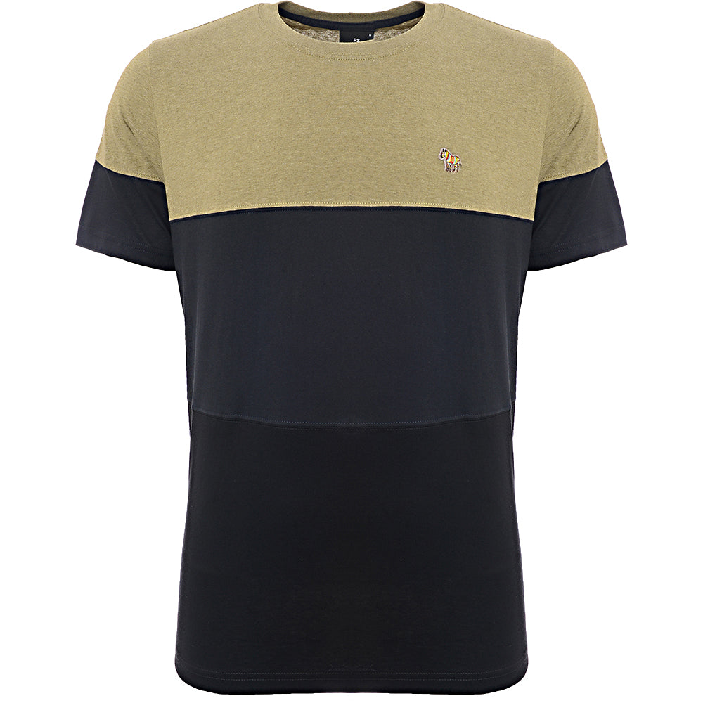 Paul Smith Mens Reg Fit Ss T-Shirt Colour Block in Green