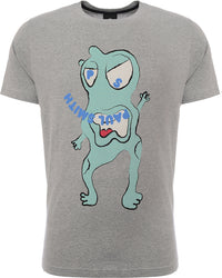 Paul Smith Mens Slim Fit Ss T-Shirt Ps Alien in Grey