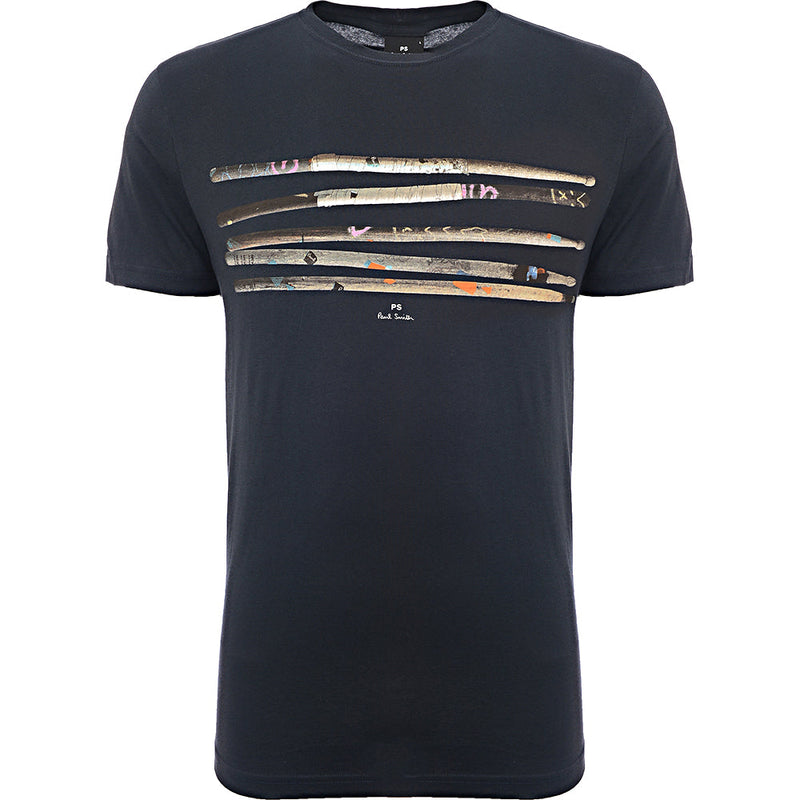 Paul Smith Mens Slim Fit Ss T-Shirt Drumsticks in Black