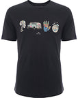 Paul Smith Mens Reg Fit Ss T-Shirt Graffiti in Black