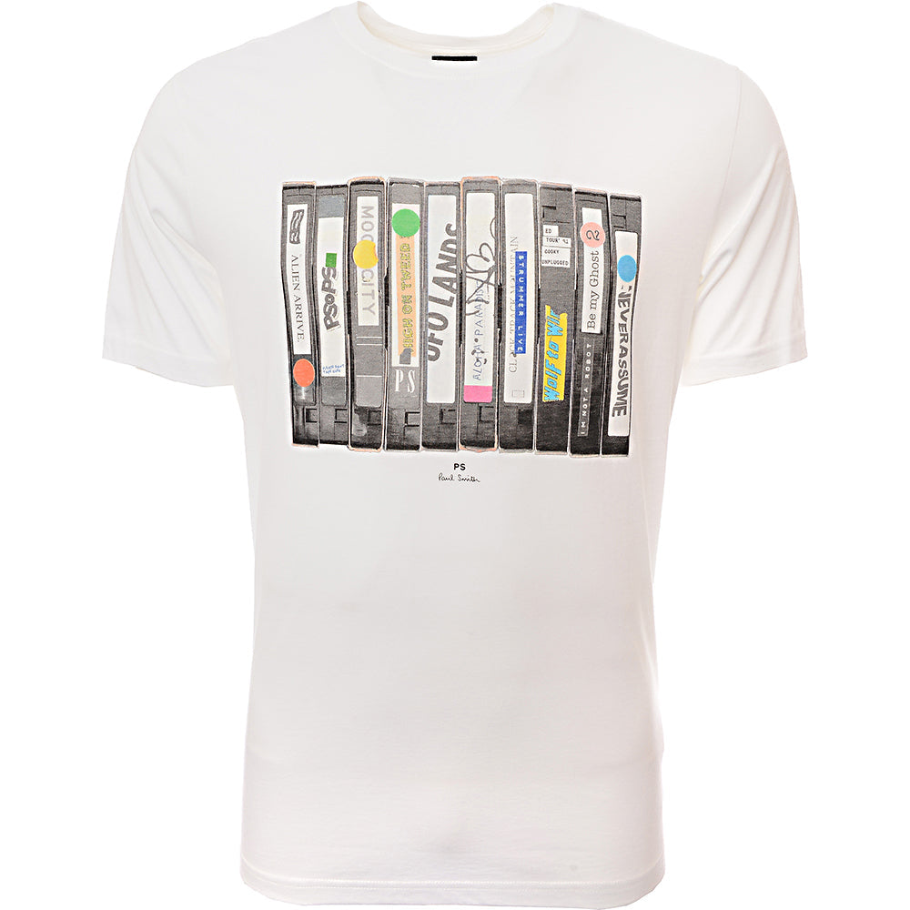 Paul Smith Mens Reg Fit Ss T-Shirt Videos in White