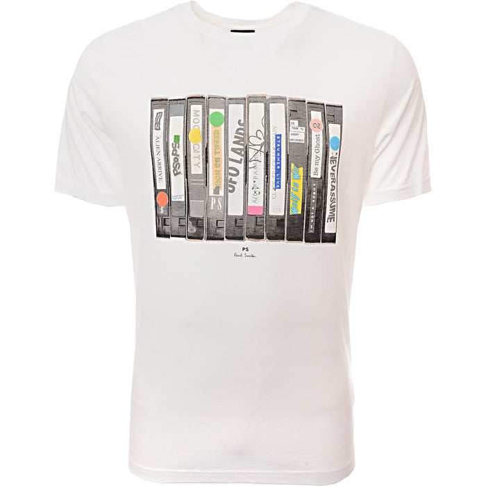 Paul Smith Mens Reg Fit Ss T-Shirt Videos in White