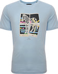 Paul Smith Mens Reg Ss T-Shirt Zebra Photos in Blue