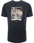 Paul Smith Mens Reg Ss T-Shirt Zebra Photos in Black