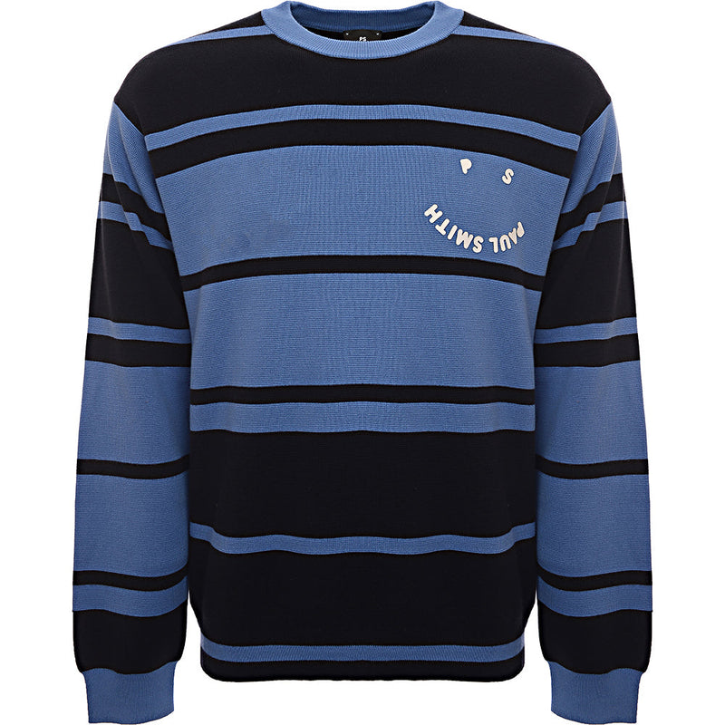 Paul Smith Mens Pullover Crew Neck Happy in Blue