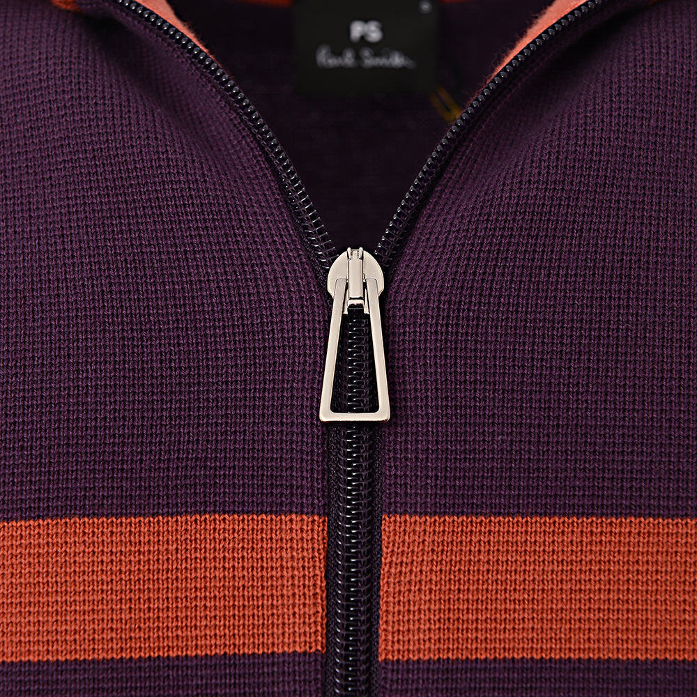 Paul Smith Mens Zip Thru Cardigan Happy in Multicoloured